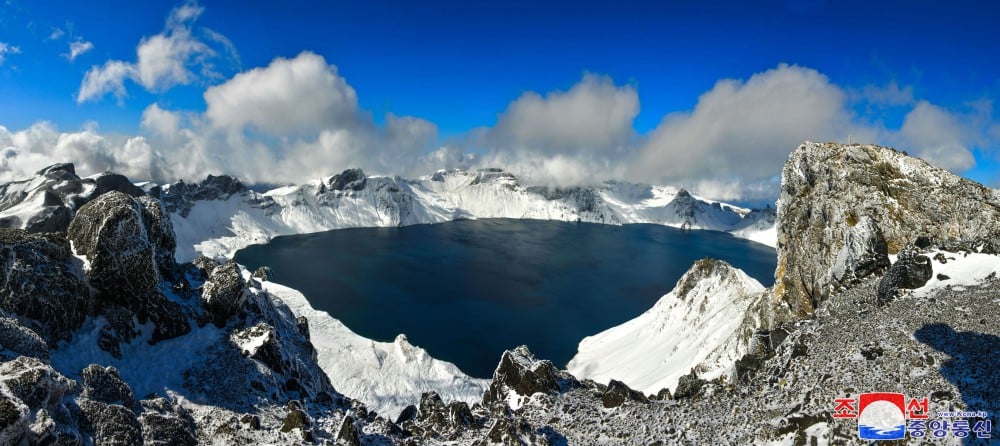 Mount Paektu in winter - symbol of Korean resilience and unity